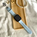 Rubber Flowers Carved Apple Watch Strap