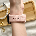 Rubber Flowers Carved Apple Watch Strap